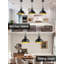 Luminaire suspendu noir en forme de dôme noir rétro de 11,8 po pour îlot de cuisine pour salle à manger, salon, salle à manger, vestibule et entrée