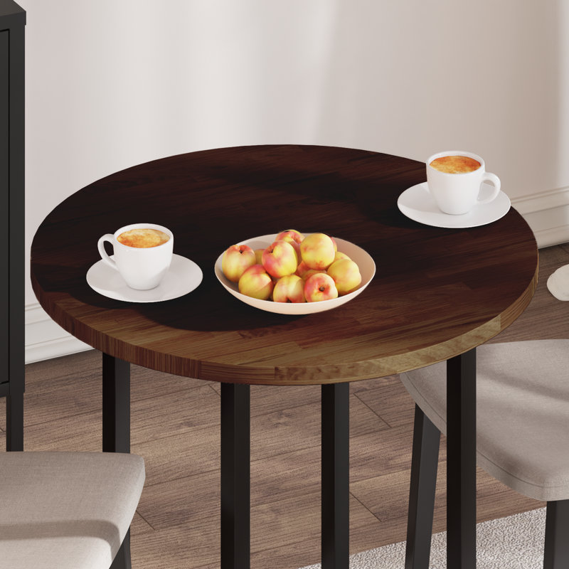 Solid Wood Table Top, Dark Brown, 2.5cm H x 70cm W x 70cm D