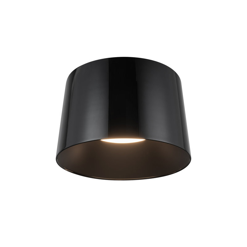 Etta 1 - Light LED Flush Mount, 8.75" H x 13.88" W x 13.88" D, Jet Black