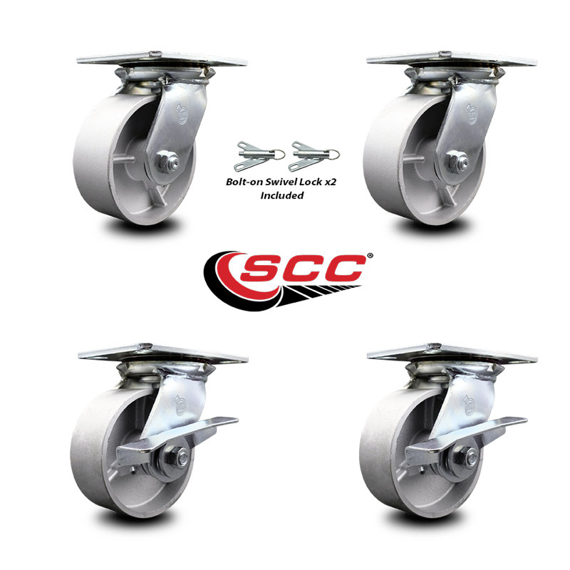 4 Piece Semi Steel Caster Set