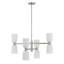 Lustre 8 lumières Aldegonde en nickel satiné-129437279