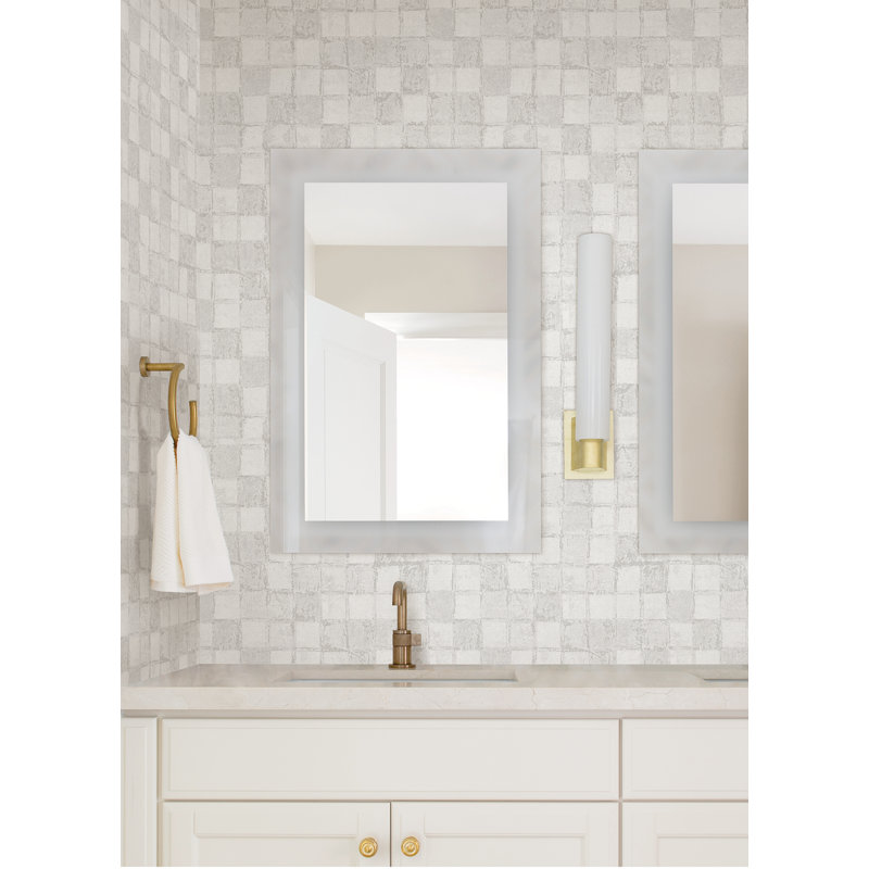 Varak Geometric Metallic Wallpaper Roll, Off-White