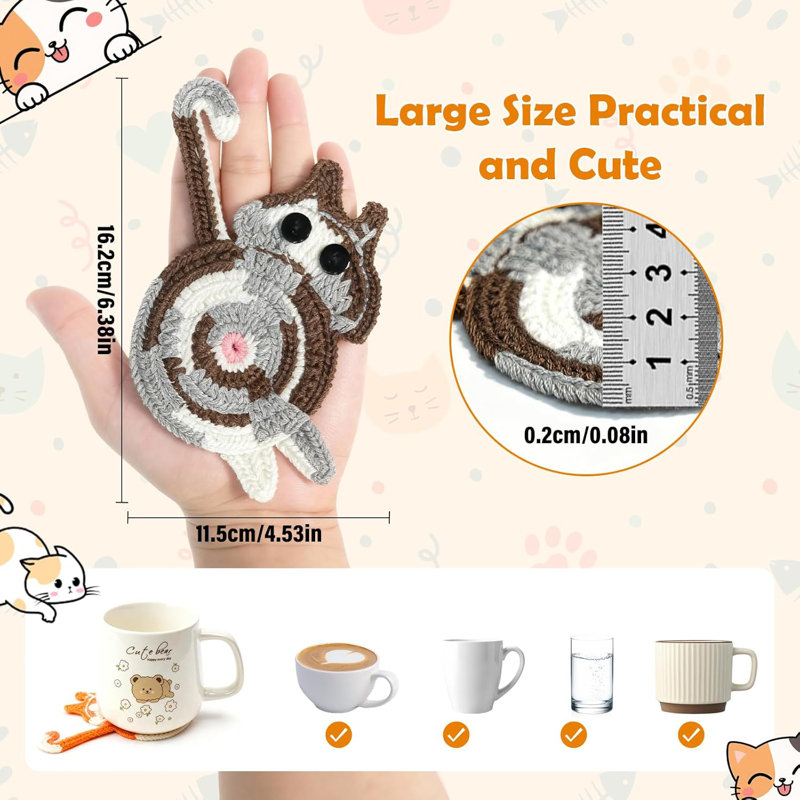 Ensemble de 4 sous-verres Coasters, cadeaux pour la Saint-Valentin