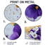Golden Harmony Of Violets Flowers II - Floral Floral Decor, impression métallique Violettes-449212802