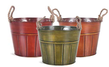 Innsbrook Metal Pot Planter, Green