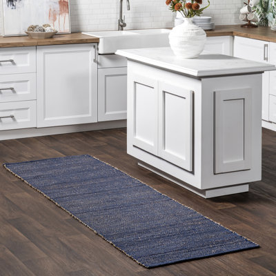 Elfriede Farmhouse Jute Blend Area Rug