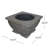 32"  Mgo Light-Weight Concrete Wood Burning Square Fire Pit
