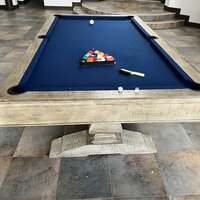 Hathaway Montecito 8-foot Pool Table - Driftwood Finish with Blue Felt - On  Sale - Bed Bath & Beyond - 23159226