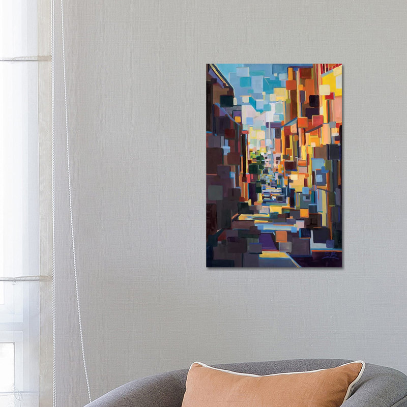 Long Hall In The City Deconstruction by Brooke Borcherding - Print on Canvas, No Frame, 66.04 cm H x 45.72 cm W x 1.91 cm D