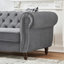 Canapés compacts en velours de style Chesterfield en bois de 65 pouces pour le bureau à domicile