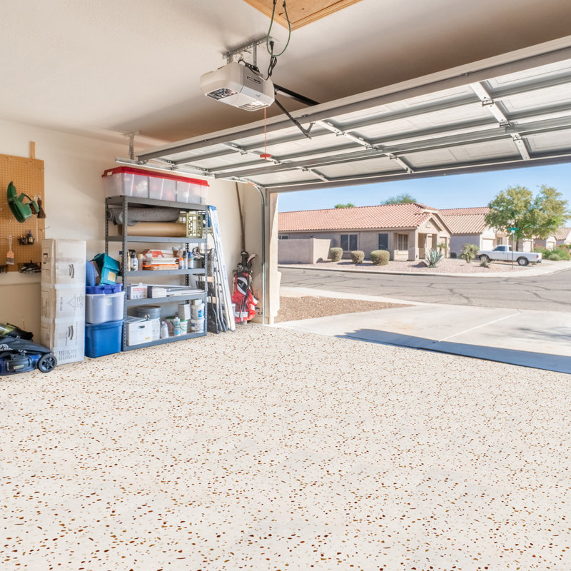 Sorbus Waterproof Wood Grain Foam Floor Tiles, 36 Tiles, 144 Sq Ft, Interlocking, Terrazzo, Terrazzo