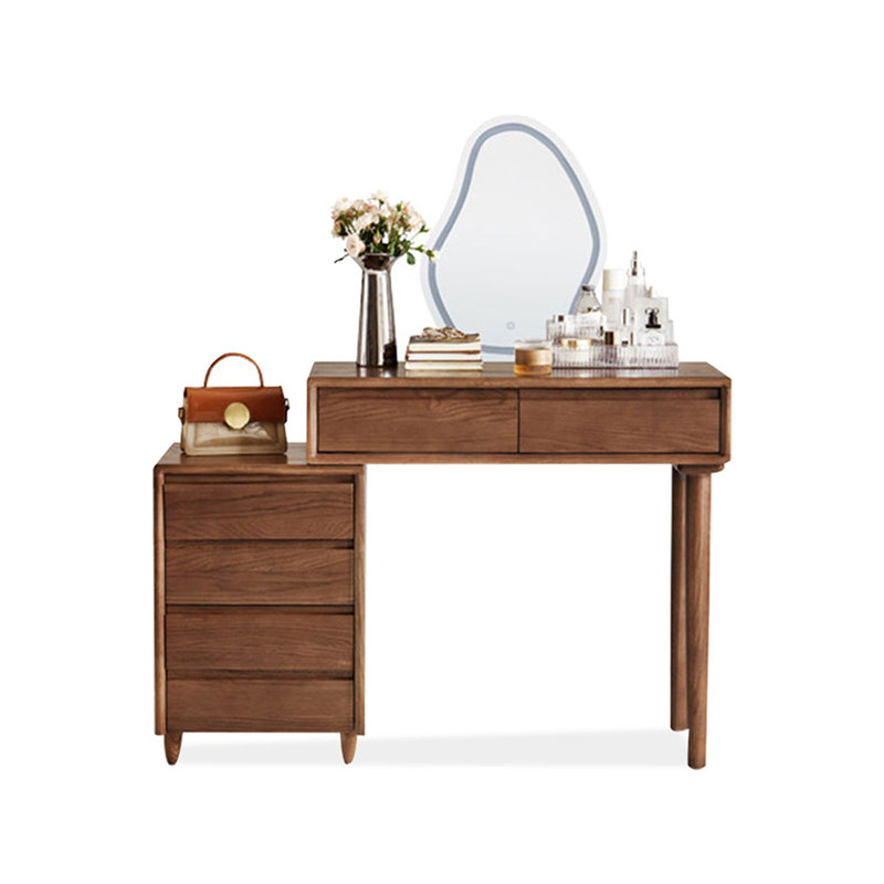 Coiffeuse avec miroir lumineux, 6 tiroirs