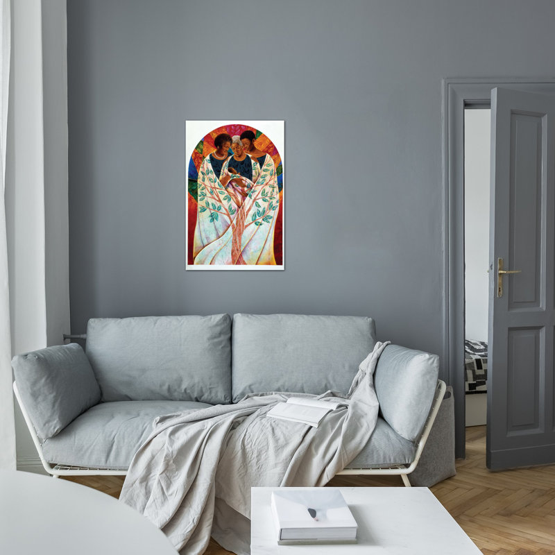 «Family Tree» par Keith Mallett, impression sur toile, H 18 po x l 12 po x P 1,5 po, Toile tendue, Pas de tapis