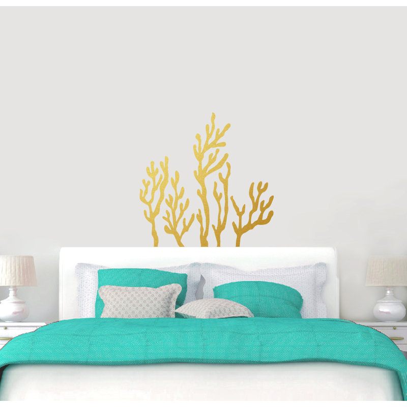 Nautical & Beach Non-Wall Damaging Wall Decal, Gold
