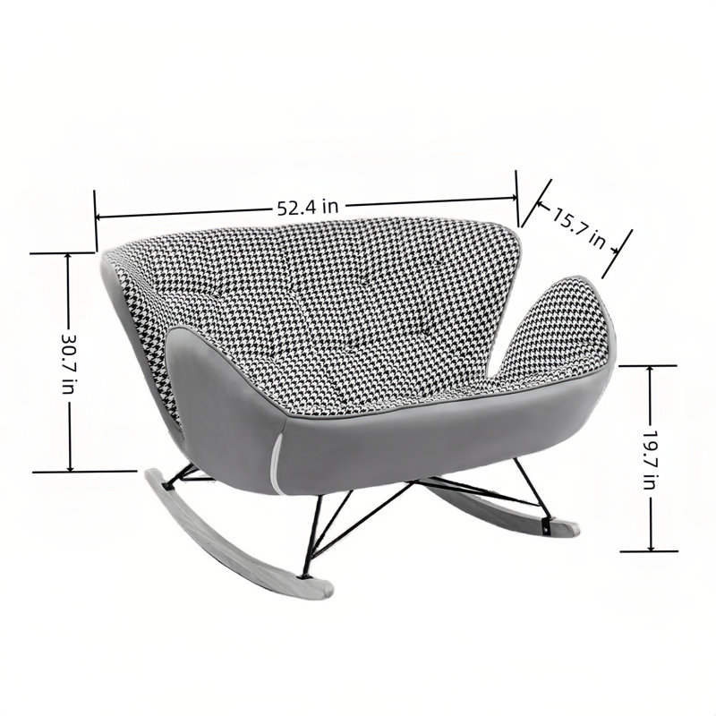 Chaise berçante moderne rembourrée