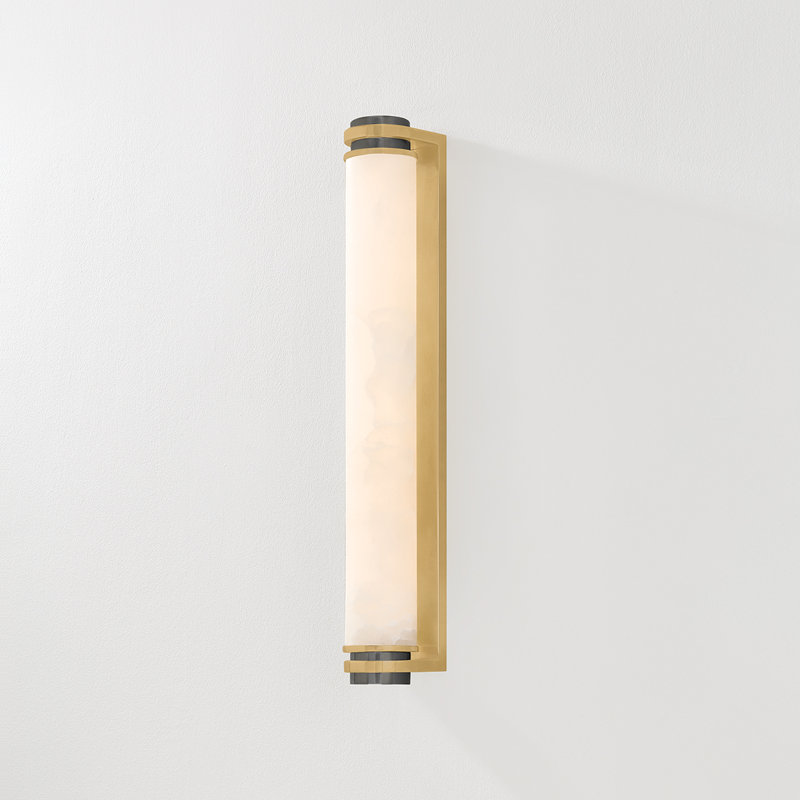 Sorrento 3" Alabaster Wall Sconce, 7" H x 7" W x 26" D