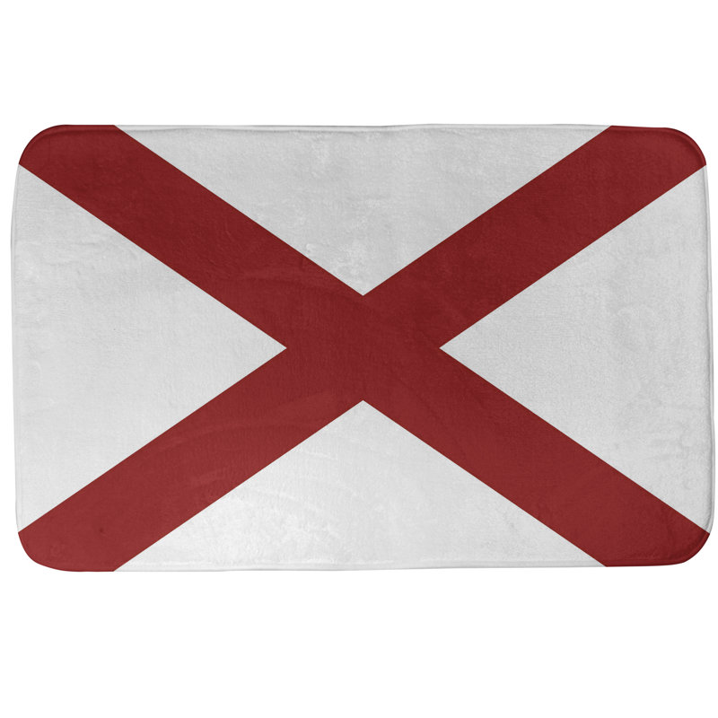 Tapis pour salle de bain alabama flags Fawcett, l 21 po x L 34 po