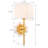 Modern Armed Wall Sconces With White Fabric Shade
