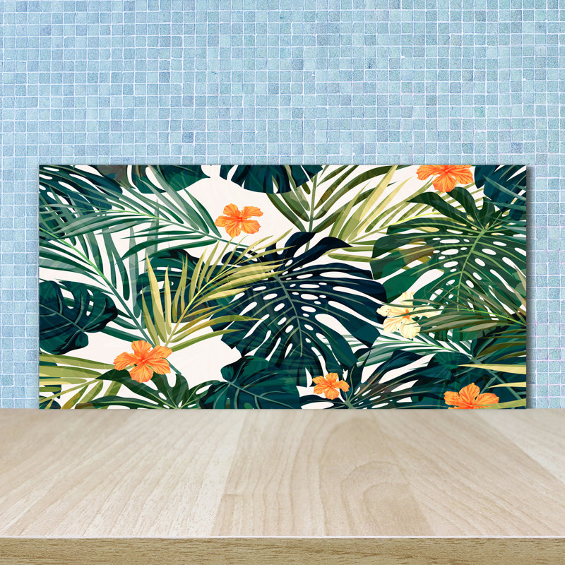 50cm W x 100cm L Glass Peel and Stick Panel