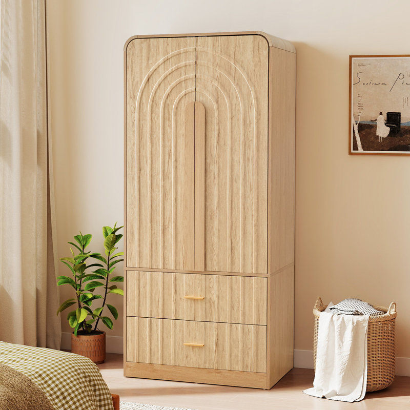 Armoire en bois fabriqué de 70,87 po, Naturel