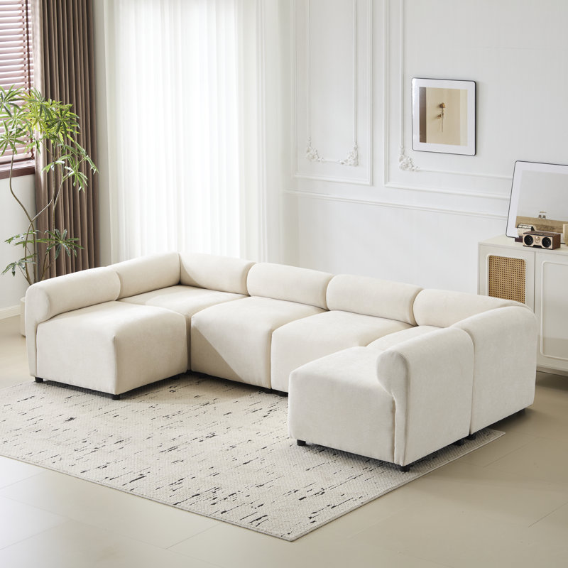 Canapé modulaire rembourré en U Briar, H 27 po x l 114 po x P 57 po