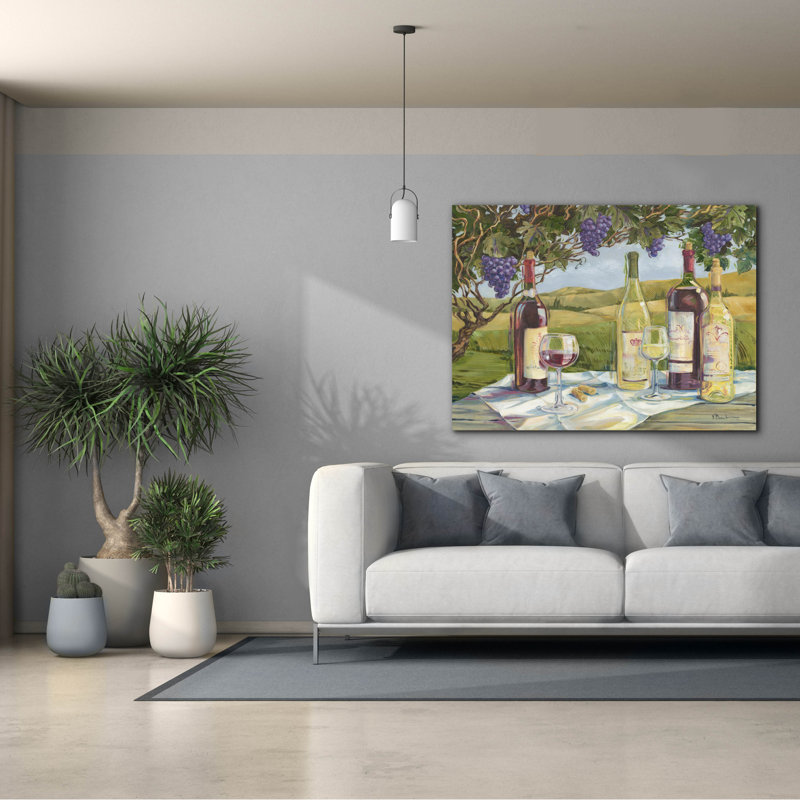 «Vineyard Wine T dégustation» par Paul Brent, H 40 po x l 54 po x P 1,5 po