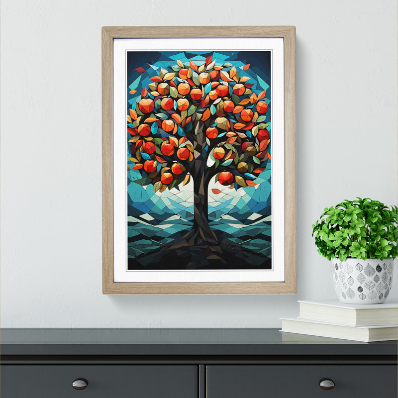 Single Picture Frame Wall Art, 46cm H x 34cm W, Oak Framed