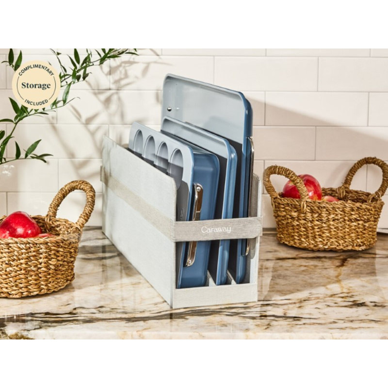 Caraway Non-Toxic Nonstick Ceramic Half Bakeware Set, Slate