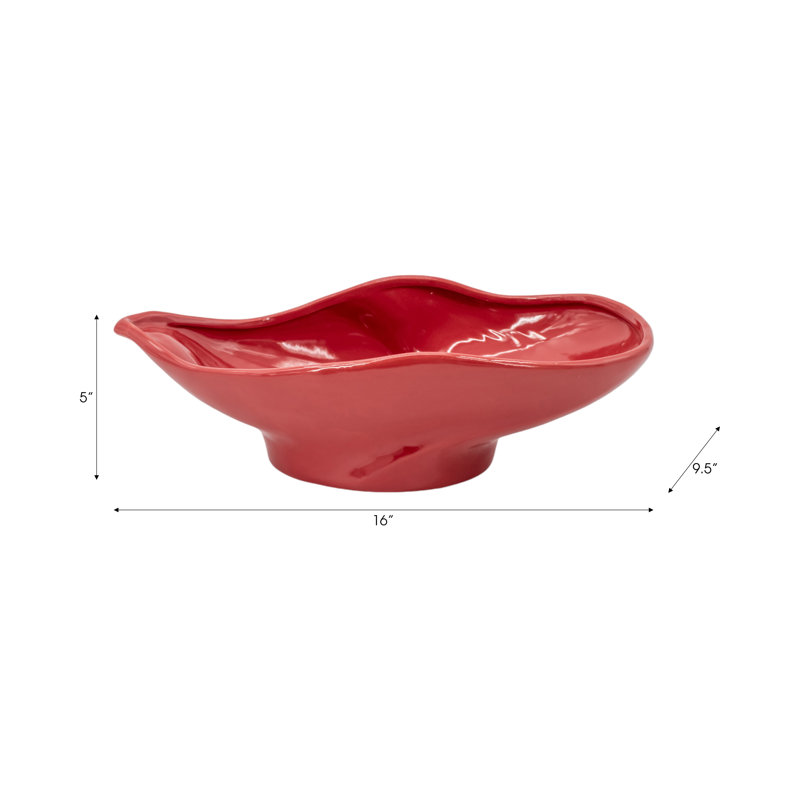 Bol rouge 16 x 5 po Isalena