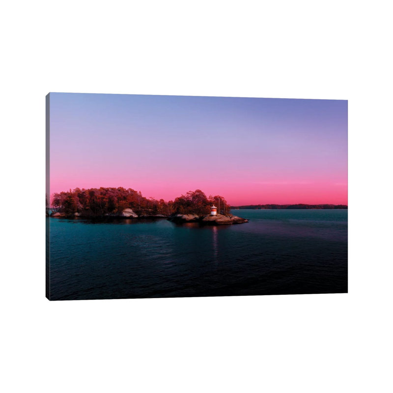 Sunset Over The Island by Beli - Wrapped Canvas Print, 20.32 cm H x 30.48 cm W