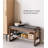Modern Minimalist Black Walnut Soft-Seat Shoe-Changing Bench-674469917