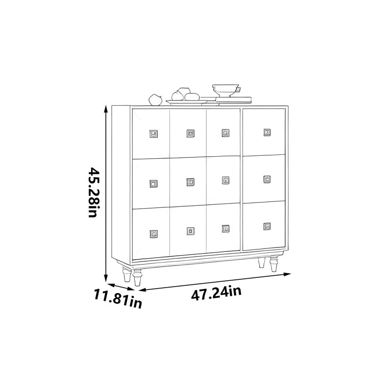 Luxury Style Retro Storage Shoe Cabinet