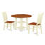 L'ensemble 3 pièces de table et chaises de cuisine comprend une table de salle à manger ronde avec Dropleaf et des tablettes et 2 chaises de salle à manger, babeurre et cerise-109867297-109867298