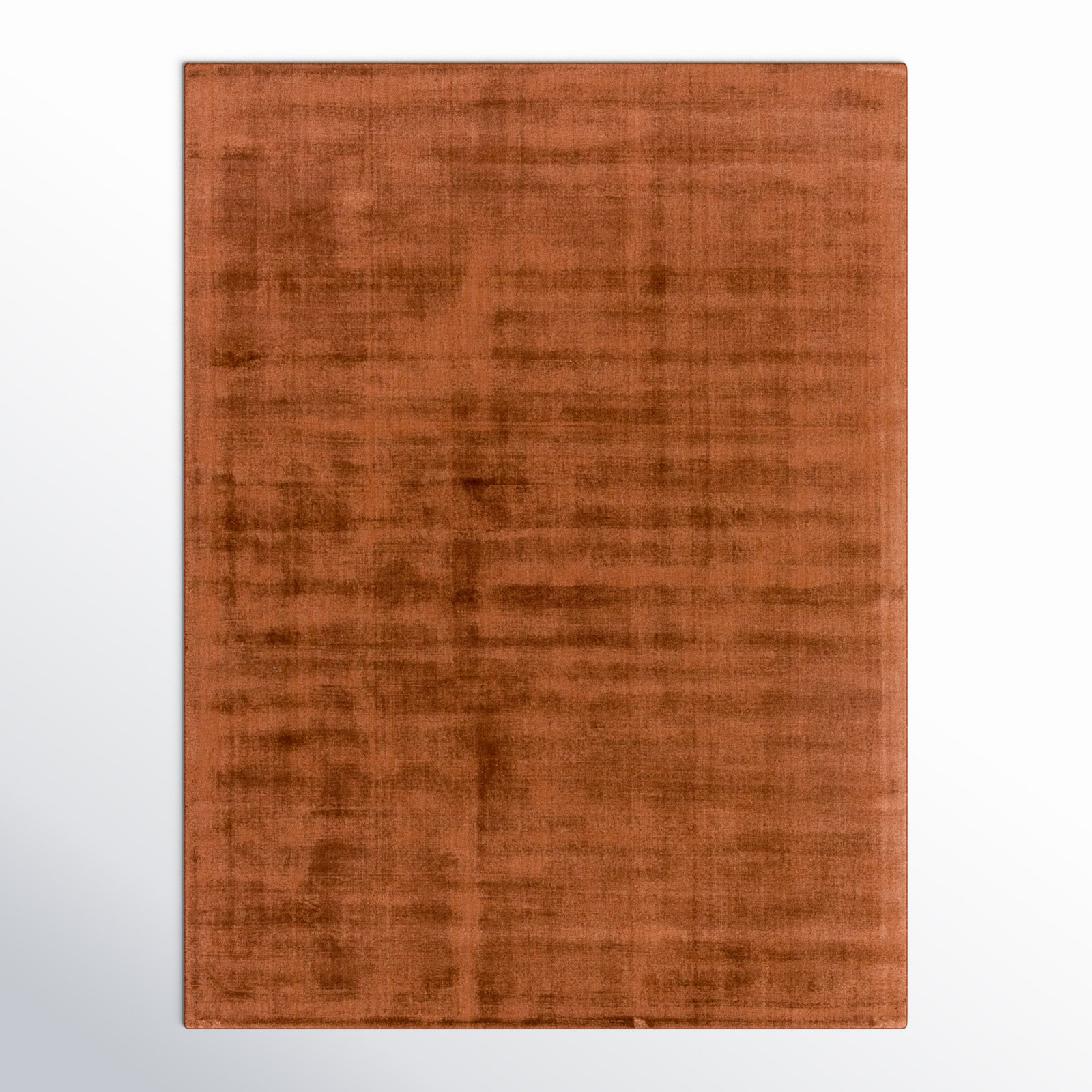 Fennel Hand Loomed Viscose Orange Rug, Rectangle 9' x 12'
