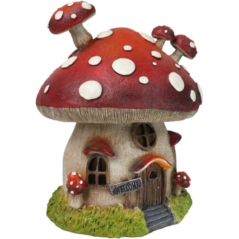 Figurine de champignon champignon avec champignon Fairy Garden