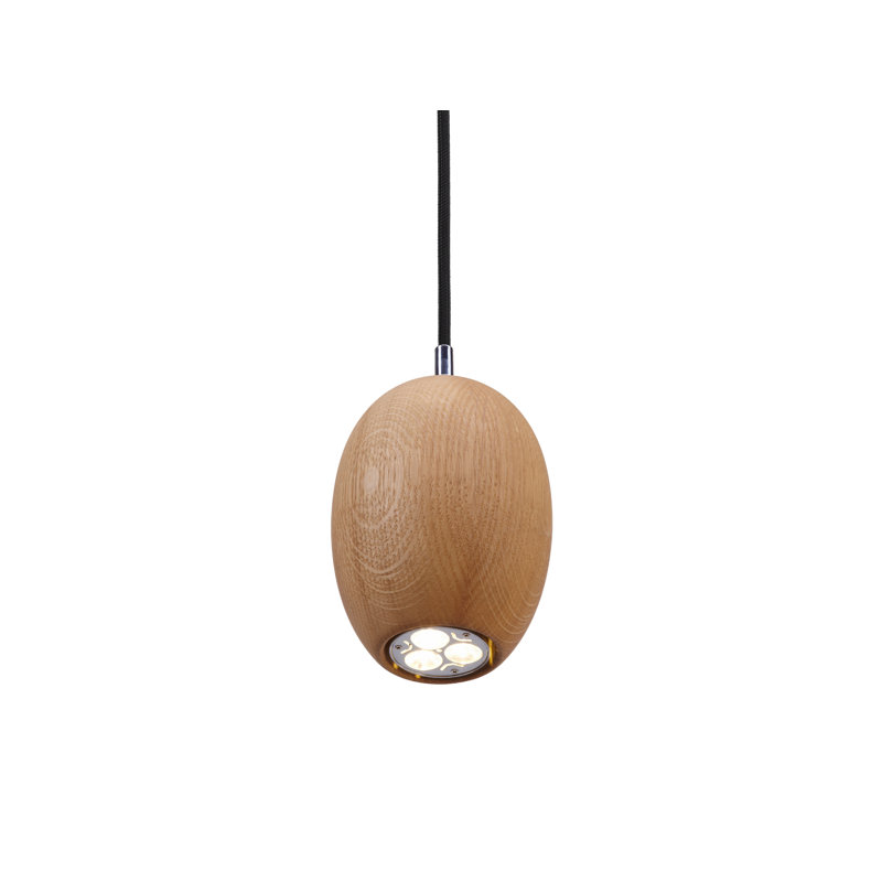 Strongsville 1 - Light Cylinder Pendant, Brown (wood colour)