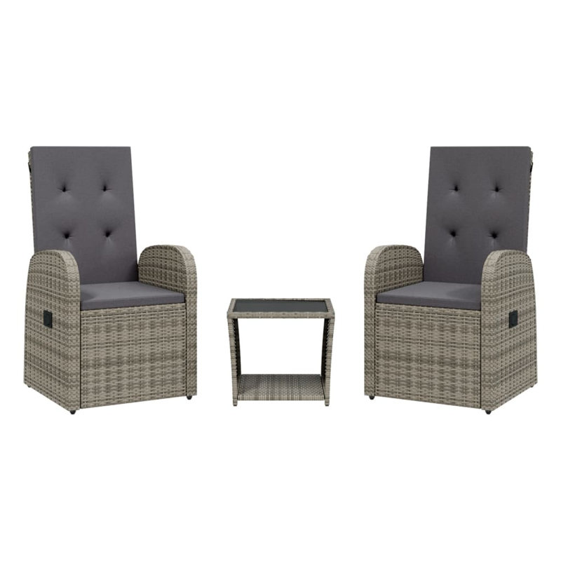 Square 2 - Person 45cm Long Dining Set with Cushions