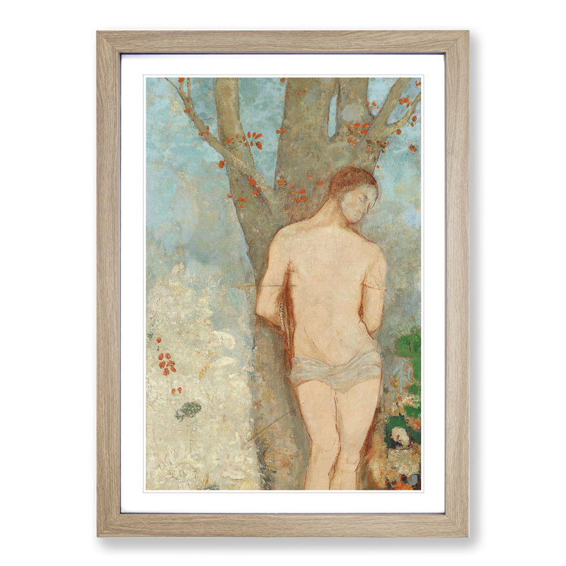Saint Sebastian by Odilon Redon - Picture Frame Painting, Oak Framed, 36cm H x 27cm W x 2cm D