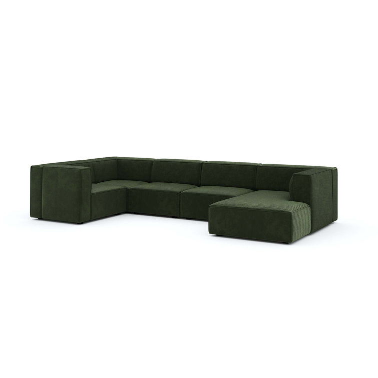 Shonnard Corduroy Modular Large Corner Sectional W/ Chaise - 5 Piece