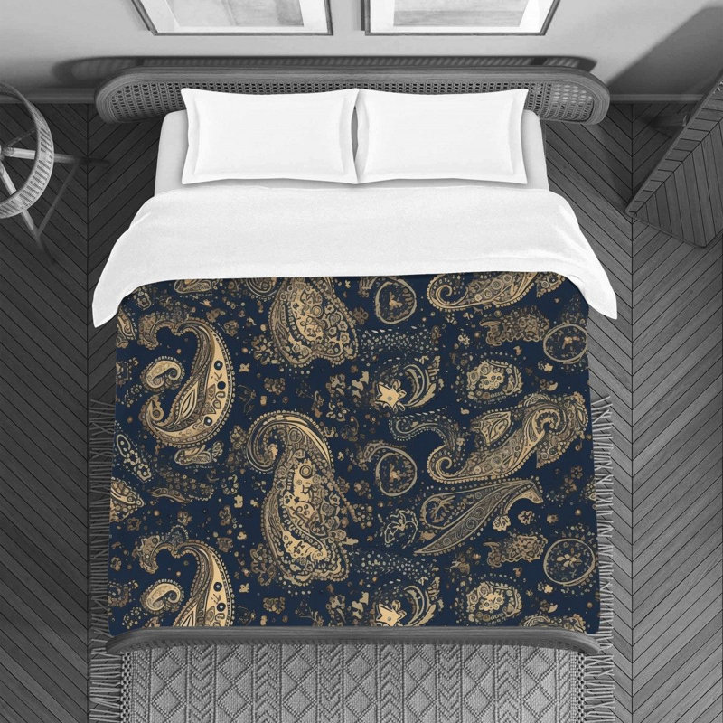 Housse de couette en microfibre Botanical, Housse de couette simple