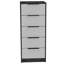 Commode verticale H 42 po, 5 tiroirs, commode verticale / chêne fumé-743985860