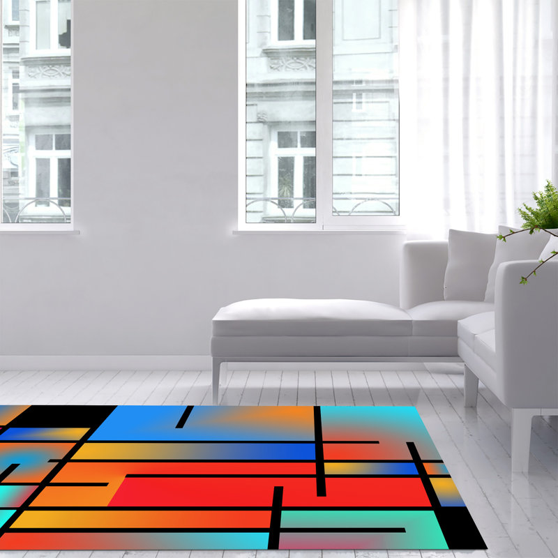 Galvester Geometric Area Rug, Rectangle 155 x 230cm