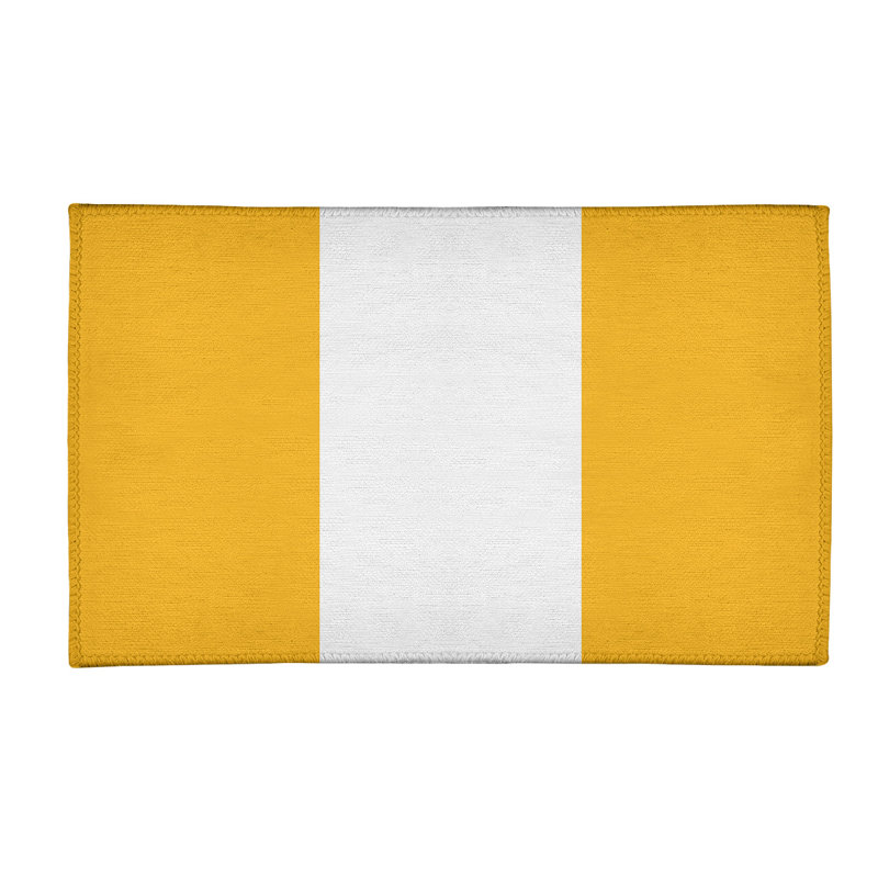 Tapis à rayures de football jaune pittsburgh, Rectangle 3 pi x 5 pi