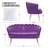 Upholstered Velvet Loveseat Sofa with Pillows and Gold Metal Legs for Living Room, Bedroom, Office-618083277