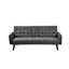 Canapé-lit de 72 po - Dossier convertible pliant en lit double avec porte-gobelet et table rabattable - Canapé en lin peu encombrant pour petits espaces - Assemblage facile-1431267785