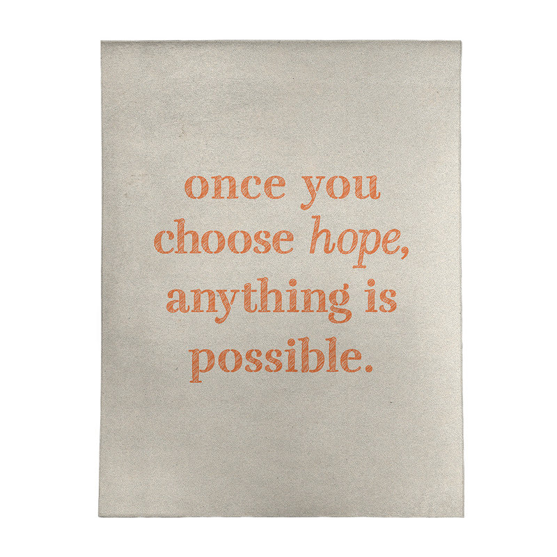 Tapis en chenille de polyester Quotes, Rectangle 5 pi x 7 pi