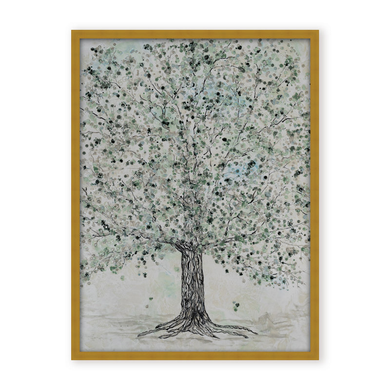 Nature Inspired "Lush Renewal" Canvas Wall Art By , 24" H x 16" W, Framed Matted Print, Black