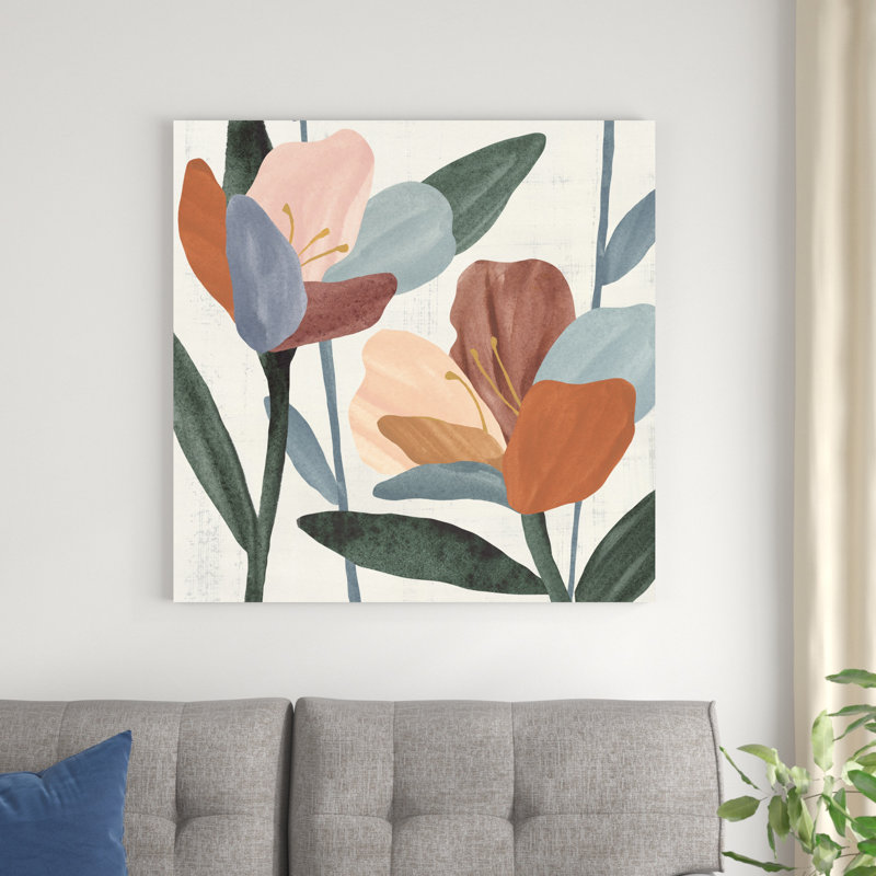 " Azalea Joining I " by Annie Warren Painting Print, 36" H x 36" W
