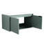 Meuble-lavabo mural 36 po avec lavabo en résine en forme de goutte, armoire à 2 portes pour rangement spacieux à charnières à fermeture en douceur, espace