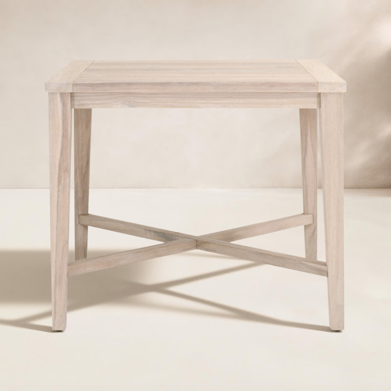 Rollins Square Teak Outdoor Dining Table , 42'' in. W in. D